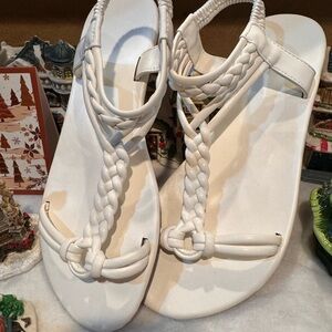 White Braided Women's Sandals